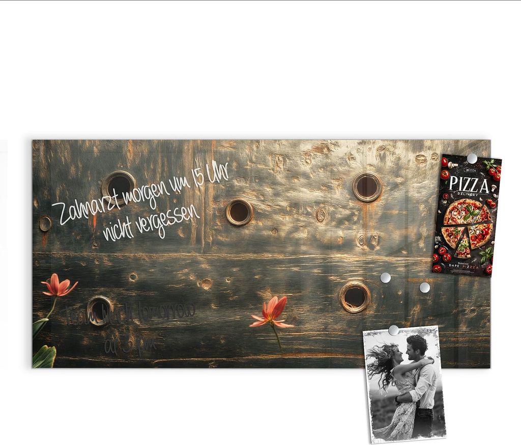 Magnettafel 100x50cm Pinnwand Whiteboard beschreibbar - Produktbild 