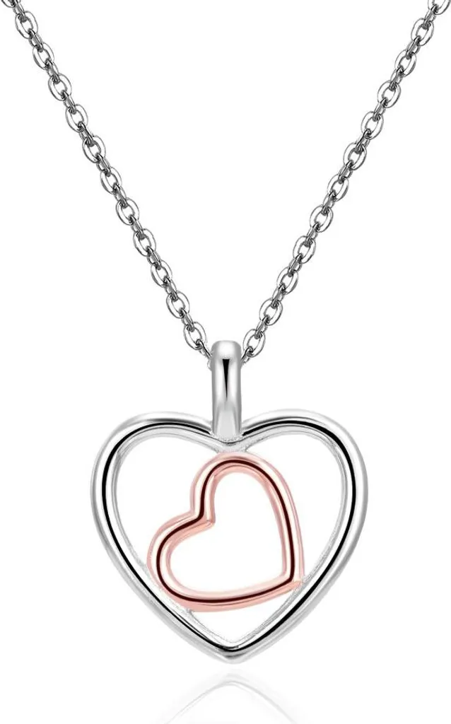 Collier en argent Heart anti-ternissement pour un éclat durable garanti
