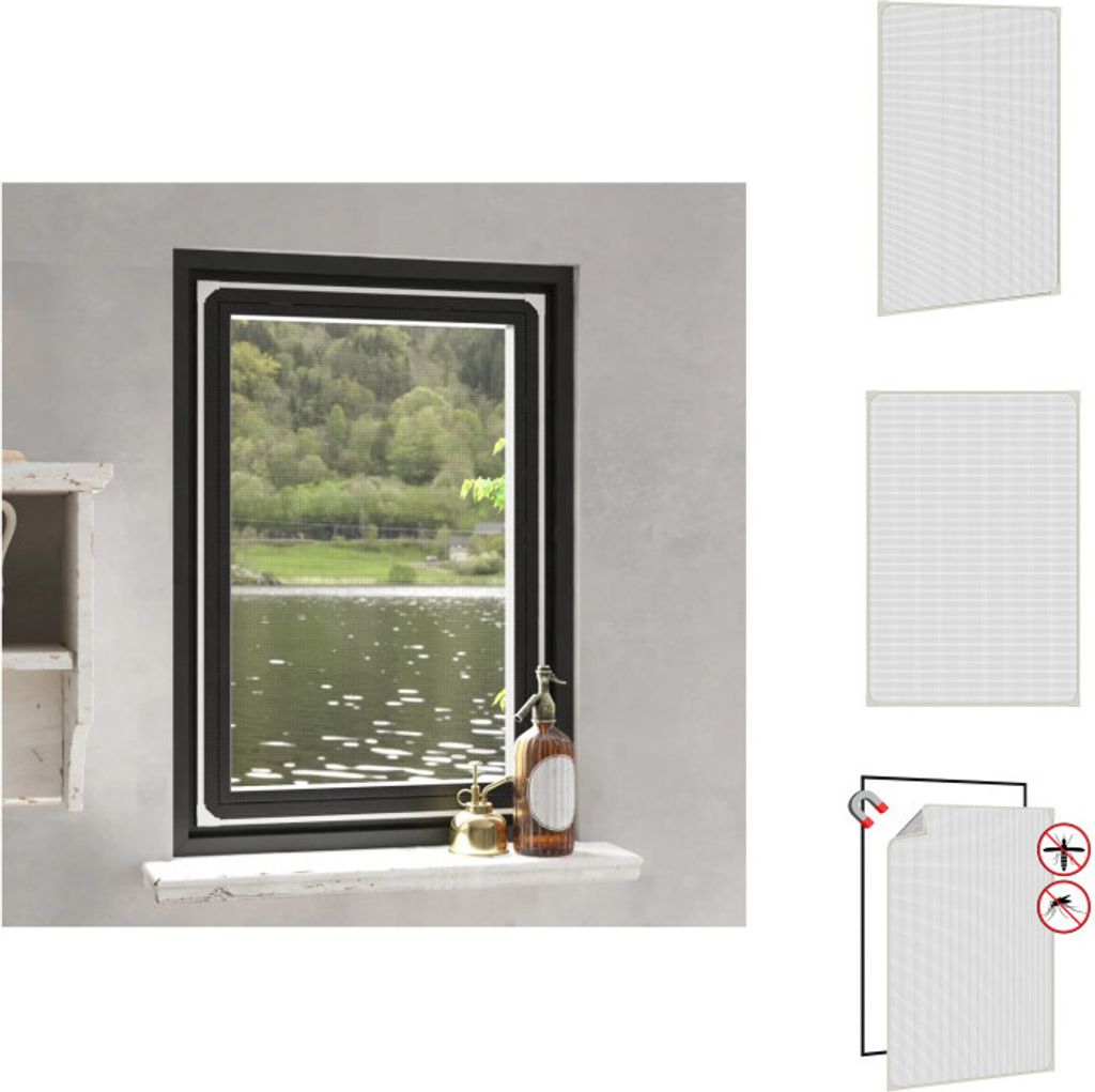 vidaXL Magnet-Insektenschutz für Fenster Weiß 80x120 cm - Fliegengitter