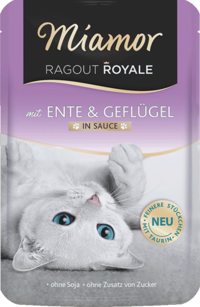 Miamor 100gx22 Ragout Royale Sauce Ente & Geflügel Portionsbeutel