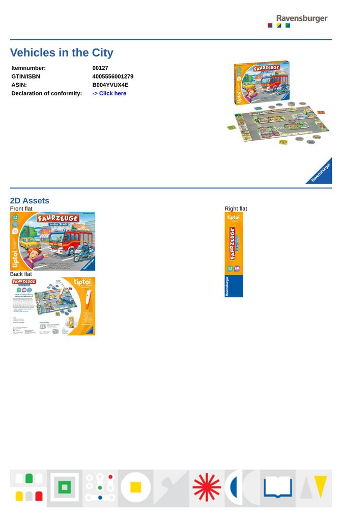 tiptoi Fahrzeuge in der Stadt, Brettspiel, Bildend, 3 Jahr(e), 15 min