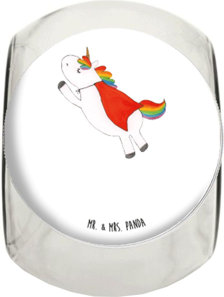 Mr. & Mrs. Panda Lebensmittelbehälter Einhorn Geburtstag XL 2000ml - Weiß - Geschenk, Held, Bonboniere, Aufbewahrungsdose, Superheld, Vorratsbeh...