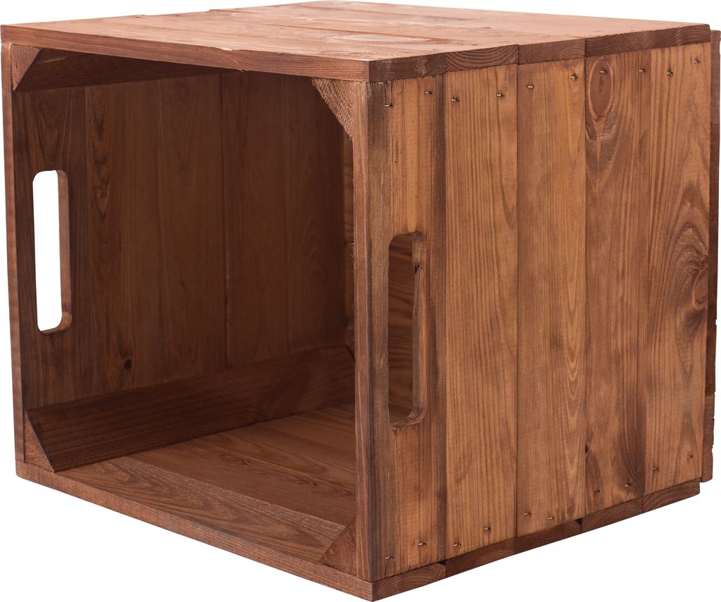 Holzkiste "used" für Kallax Regale 33cm x 37,5cm x 32,5cm Regalkiste rustikal Einsatzkiste als Küchenregal Obstkiste Weinkiste Wandregal Badregal