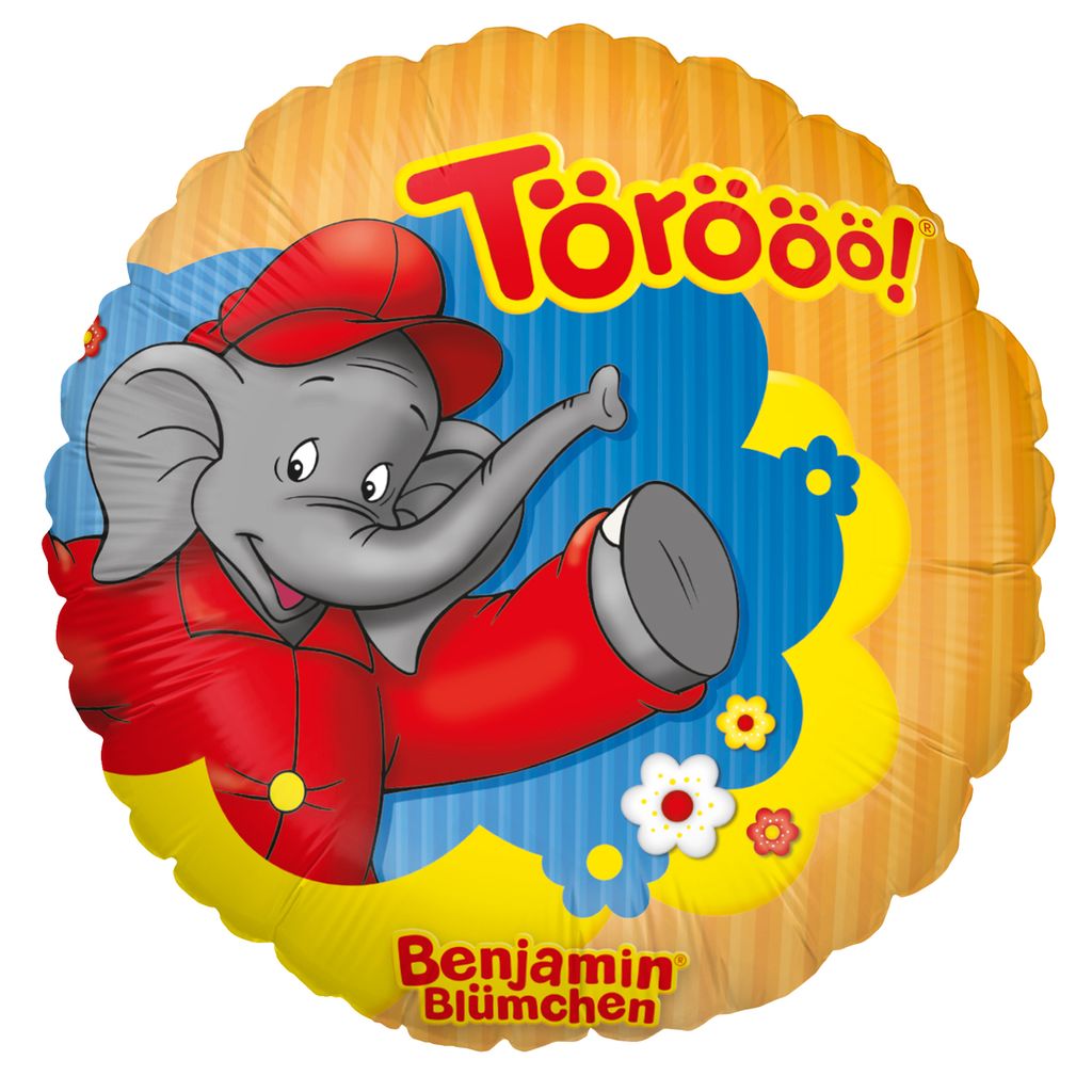 Benjamin Blümchen Folienballon - Rund  "Törööö!" Produktbild 
