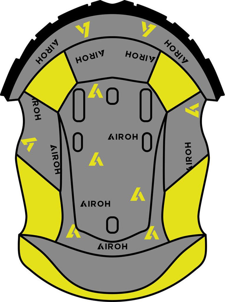 Graue Innenhelmkappe für den Airoh Twist 2.0 Helm in Größe XXL