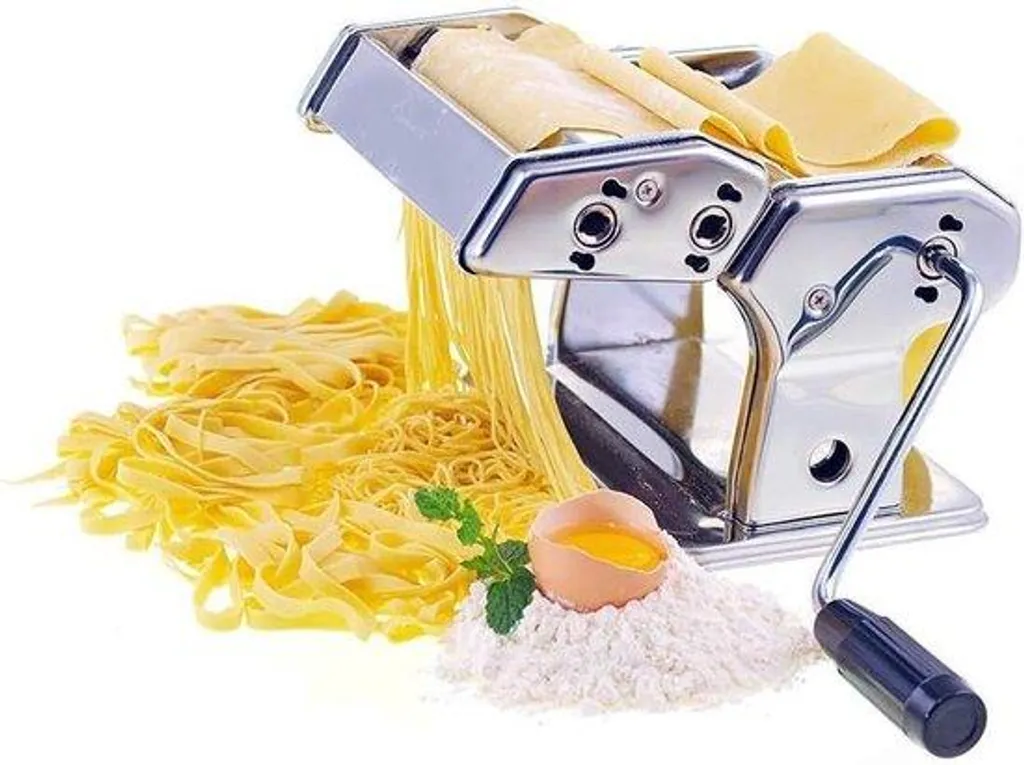 Laminoir à pâtes manuel en inox - Appareil de cuisine traditionnel 15cm