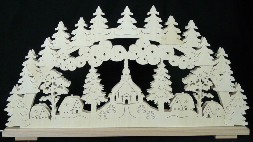 Original Erzgebirgischer Marken Schwibbogen Lichterbogen 70 x 43 cm S70-0_10