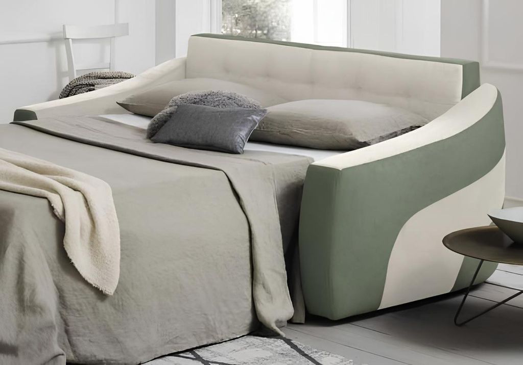 Designer Sofa 2 Sitzer Stoffsofa Schlafsofa Zweisitzer italienische Möbel Neu