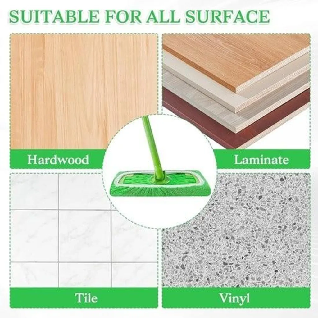 Lot de 10 serpillières microfibre pour balai Swiffer, 25 x 11,5 cm