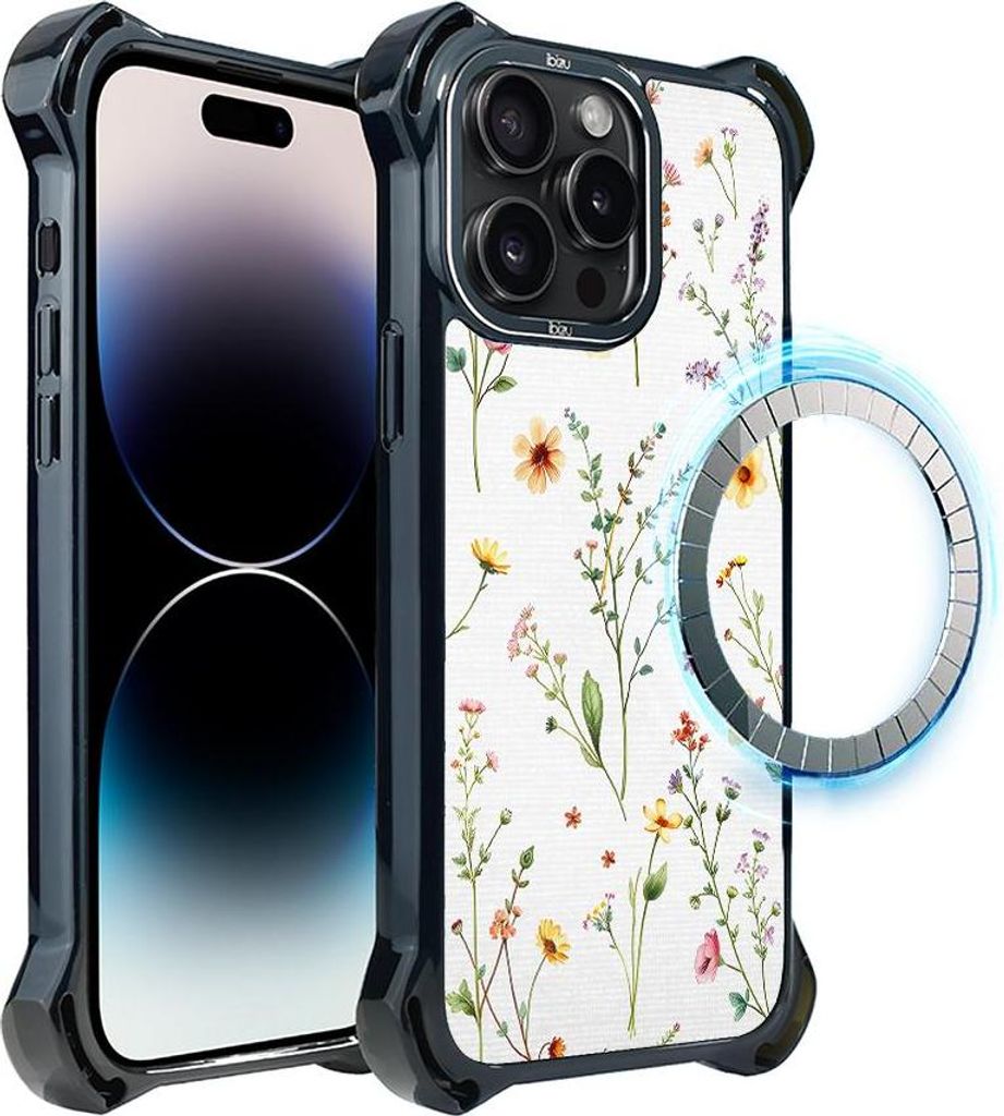 iPhone 14 Pro IBIZU DropGuard Ultra Case mit MagSafe, Pastel Bloom, Summer Bouquet