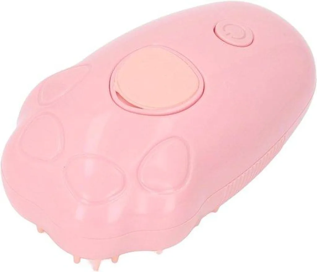 Brosse de massage pour chats et chiens poils secs et mouillés rose