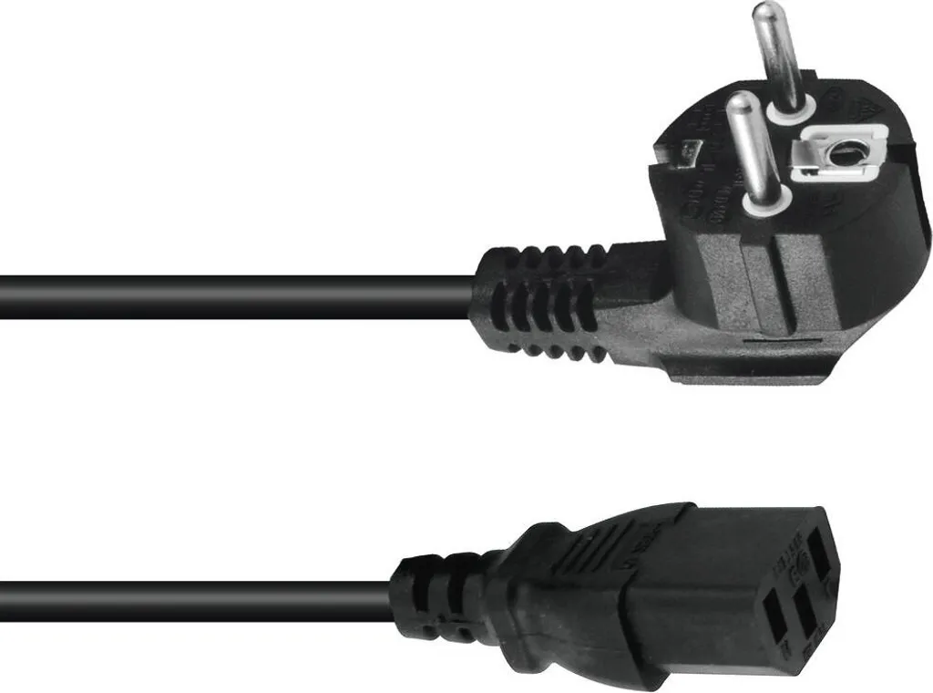 OMNITRONIC Câble secteur 3x1,0 mm² noir 5m pour appareils froids IEC