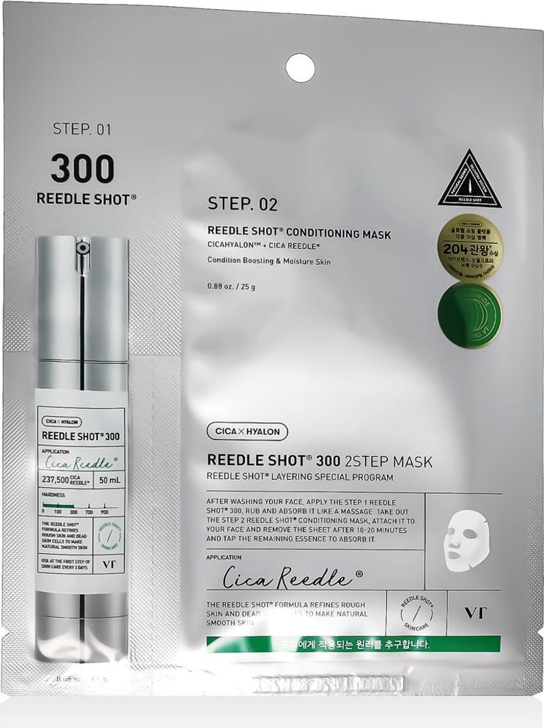 VT COSMETICS Reedle Shot 300: Gezichtsmasker in twee Productafbeelding 