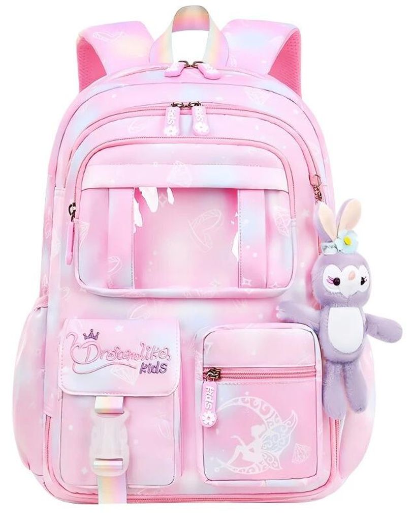 eCa PL159R Zaino scuola universale RAINBOW con tasche e Immagine del prodotto 