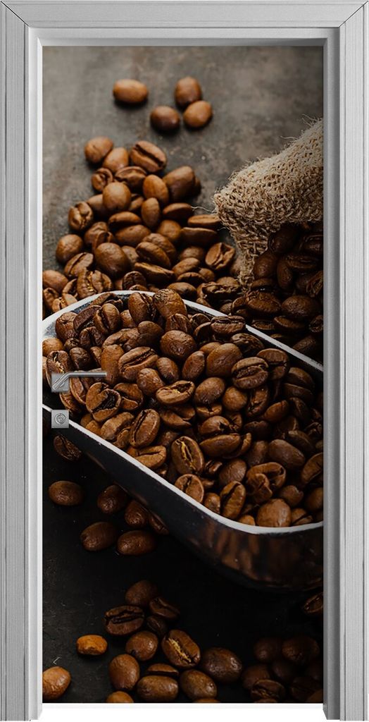 Tür Selbstklebende 90x210 cm Türfolie Türtapete Klebefolie - Tasse Kaffee
