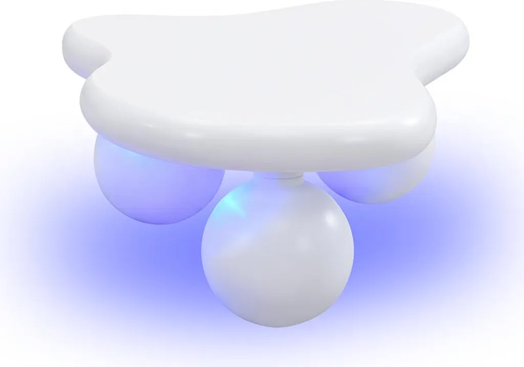 Table Basse LED en Forme de Nuage Blanche pour Salon Moderne 95cm - 10