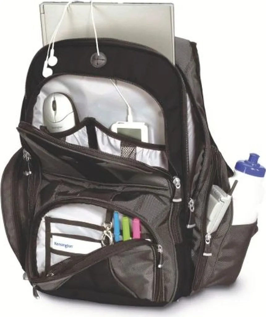 Double sac à dos informatique 15,6 pouces Contour noir multipoches