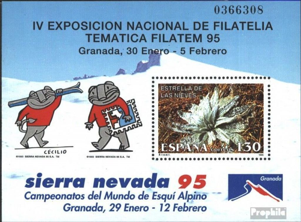 Briefmarken Spanien 1995 Mi Block56 (kompl.Ausg.) postfrisch Briefmarkenausstellung