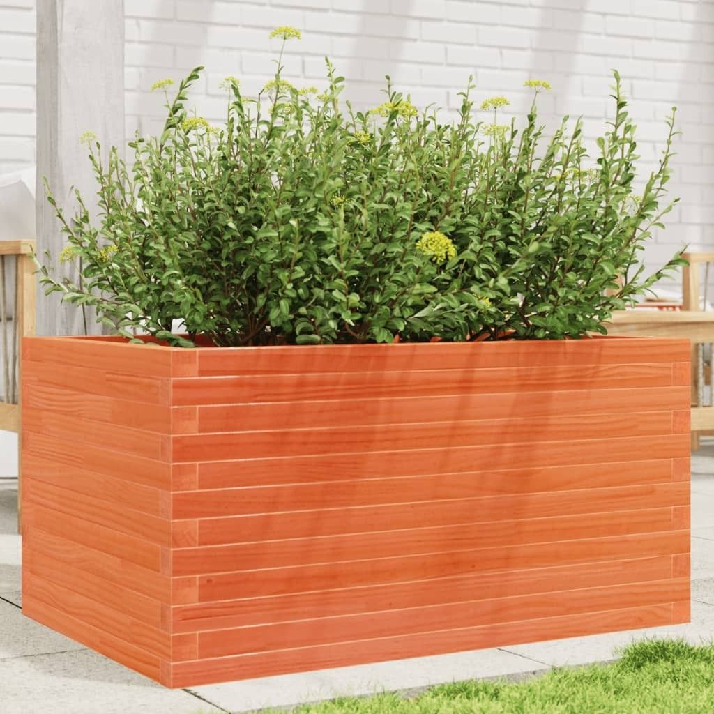 "2026 Promotion" Hochbeet - Pflanzkübel - Wachsbraun 90x60x45,5 cm - Massivholz Kiefer - Beete CC30465