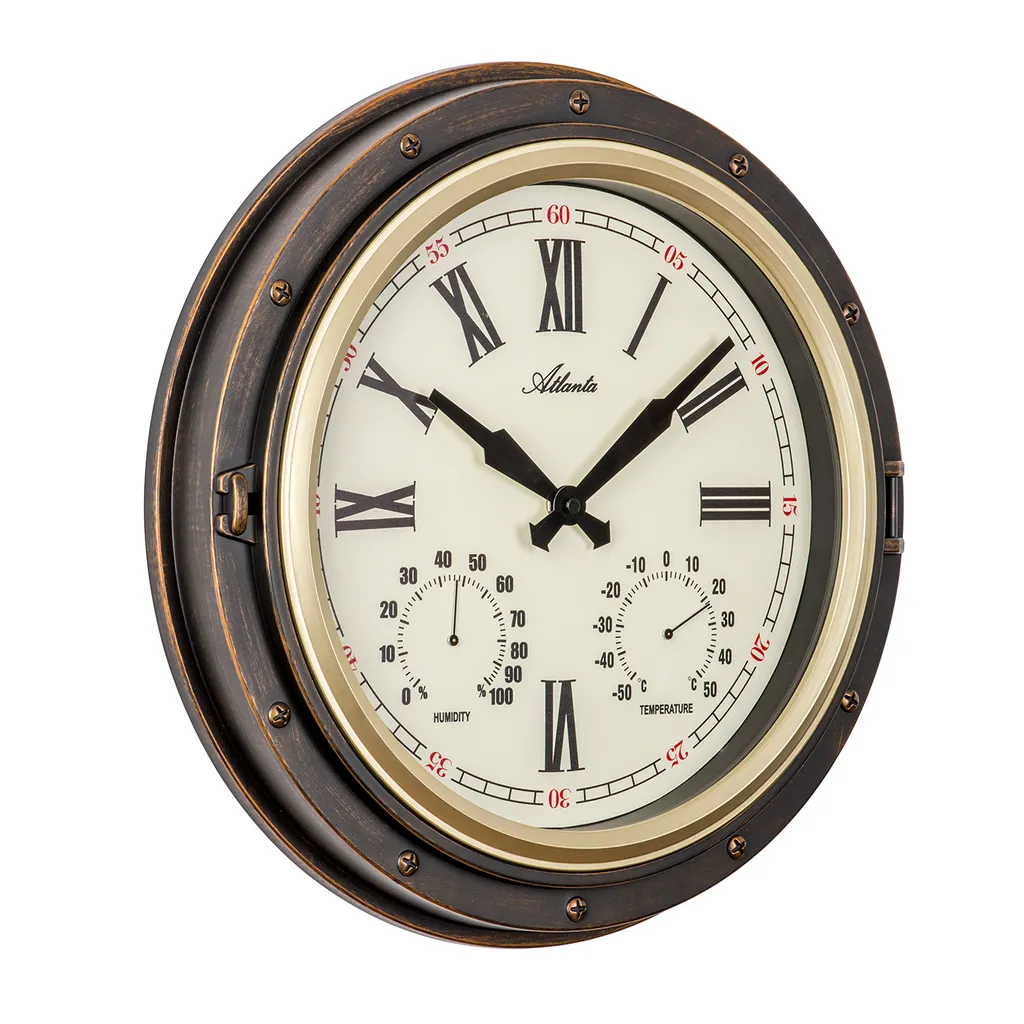 Regala un Classico: Orologio da Parete Atlanta 4546 Rame Lucido - 1