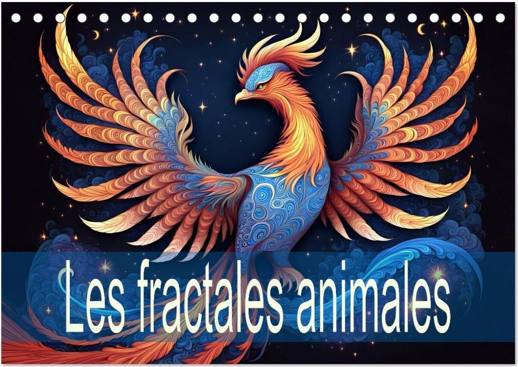 Les fractales animales (Calendrier de bureau 2026 DIN A5 vertical), CALVENDO calendrier mensuel
