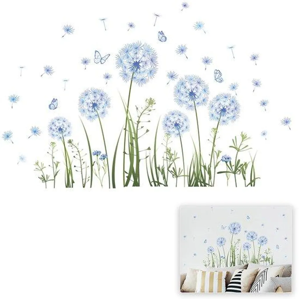 Habillage mural Oeillet bleu : solution déco pour grands murs et vitres