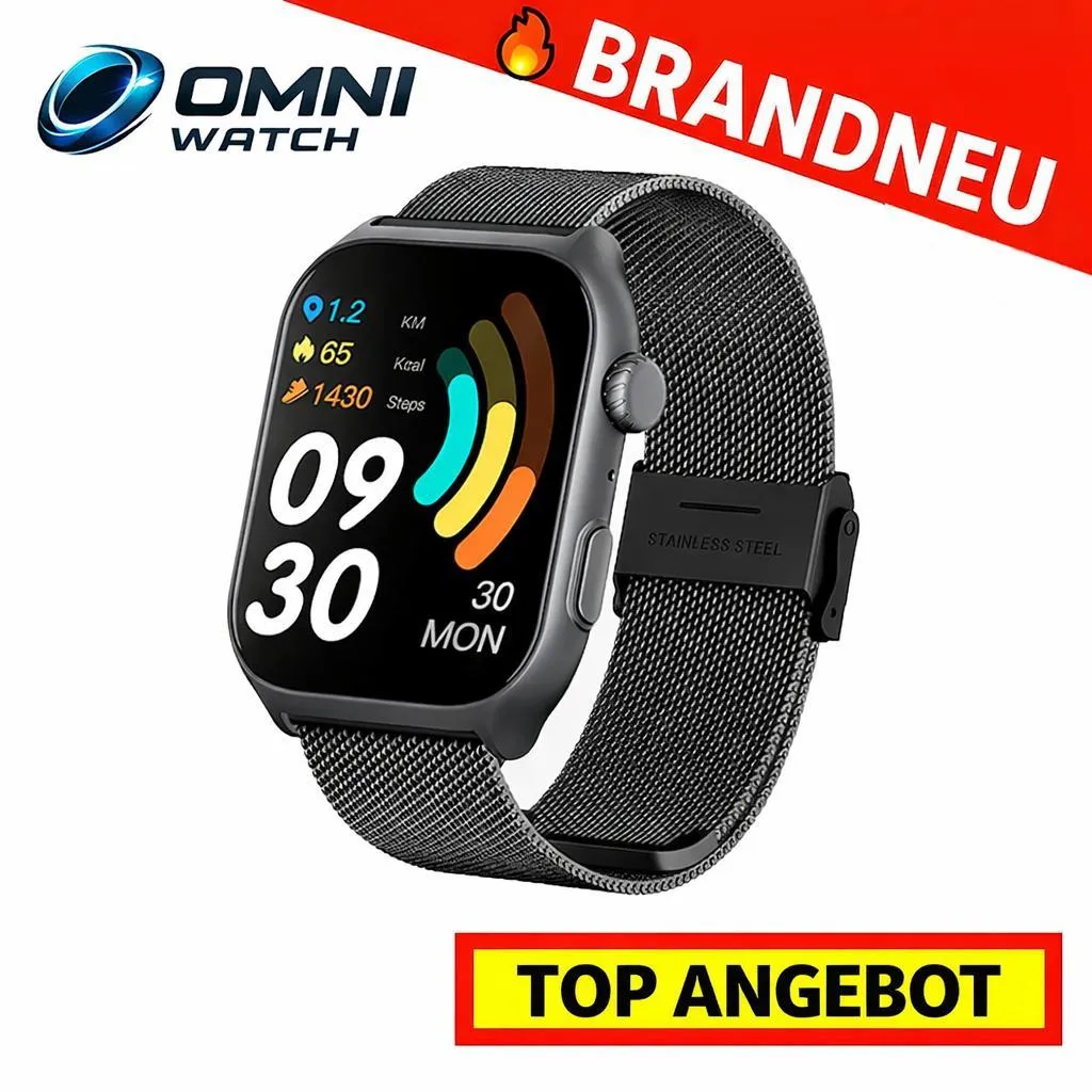 Montre connectée OmniWatch™ - Tracker fitness avec suivi SpO2 et sommeil