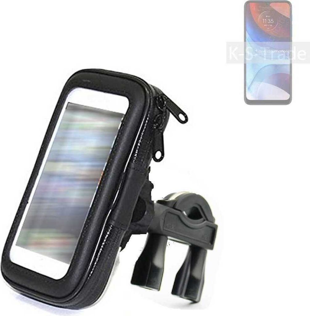 K-S-Trade Fahrrad-Halterung kompatibel mit Motorola Moto E7 Power Handy-Halterung Halter Lenkstange Fahrradhalterung Motorrad Bike Mount