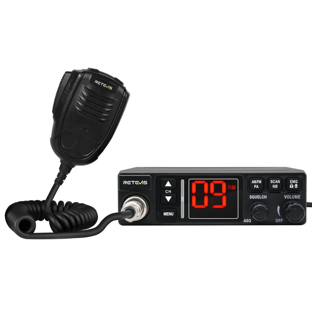 Radio CB Retevis MB63A AM/FM Fini les Parasites avec l'Option ASQ Pro