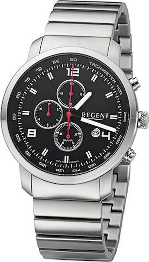 Regent GM-2110 Montre Homme en Titane Léger et Verre Minéral Résistant