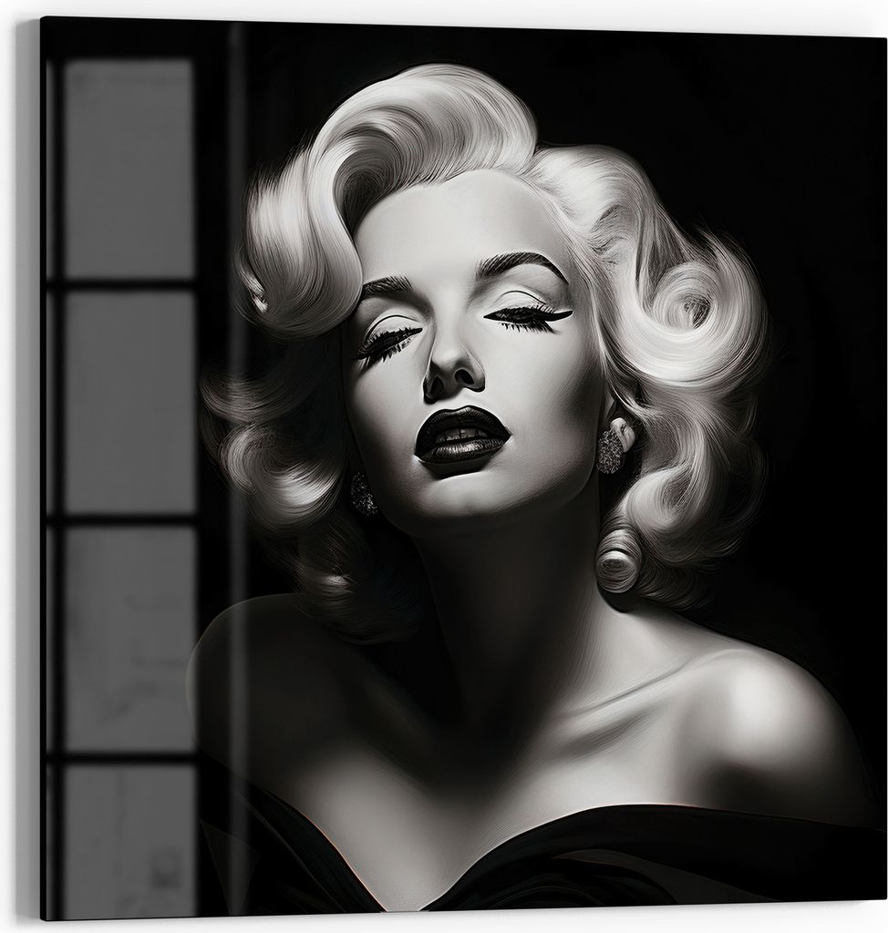 DEQOART Magnettafel Glas 30x30 cm 'Ewiger Glamour' beschreibbar Whiteboard Pinnwand Küche