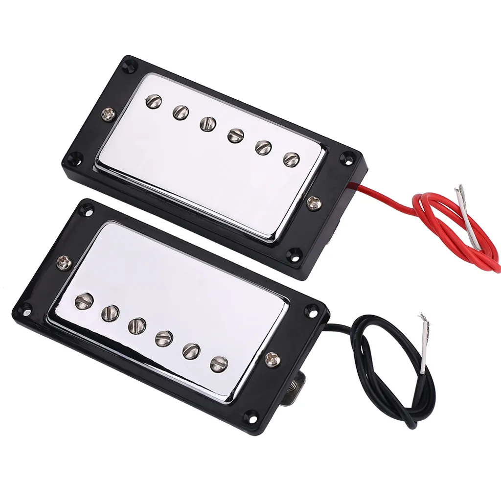 Supprimez les Interférences avec ce Set de Micros Humbucker Chrome pour LP