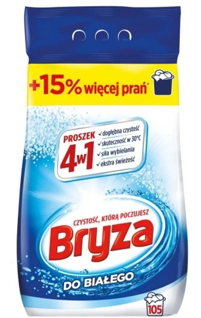 Adieu au Linge Gris avec Bryza 4 en 1 Lessive Poudre Blancheur 6,82 kg