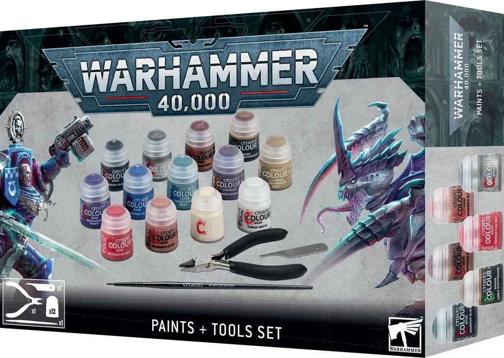 Kit de Modélisme Warhammer 40k avec Peintures Citadel et Accessoires