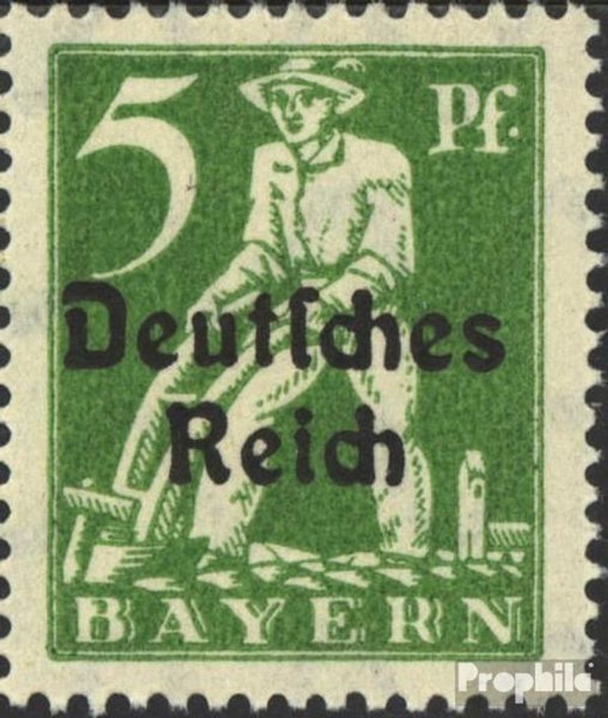 Briefmarken Deutsches Reich 1920 Mi 119III, weißer Punkt im oberen Bogen des B gestempelt Bayernabschied