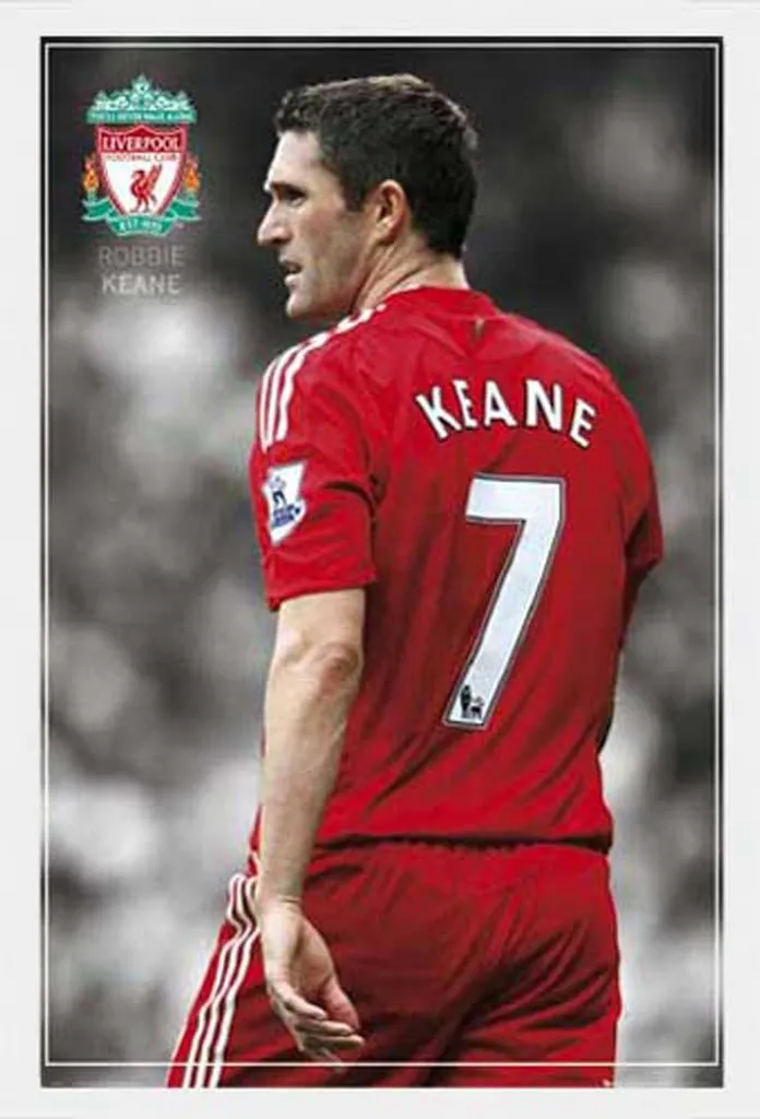 Edizione Poster Liverpool Robbie Keane Cornice Shinsuke Bianco MDF