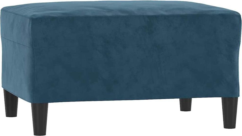 vidaXL Fußhocker Blau 70x55x41 cm Samt