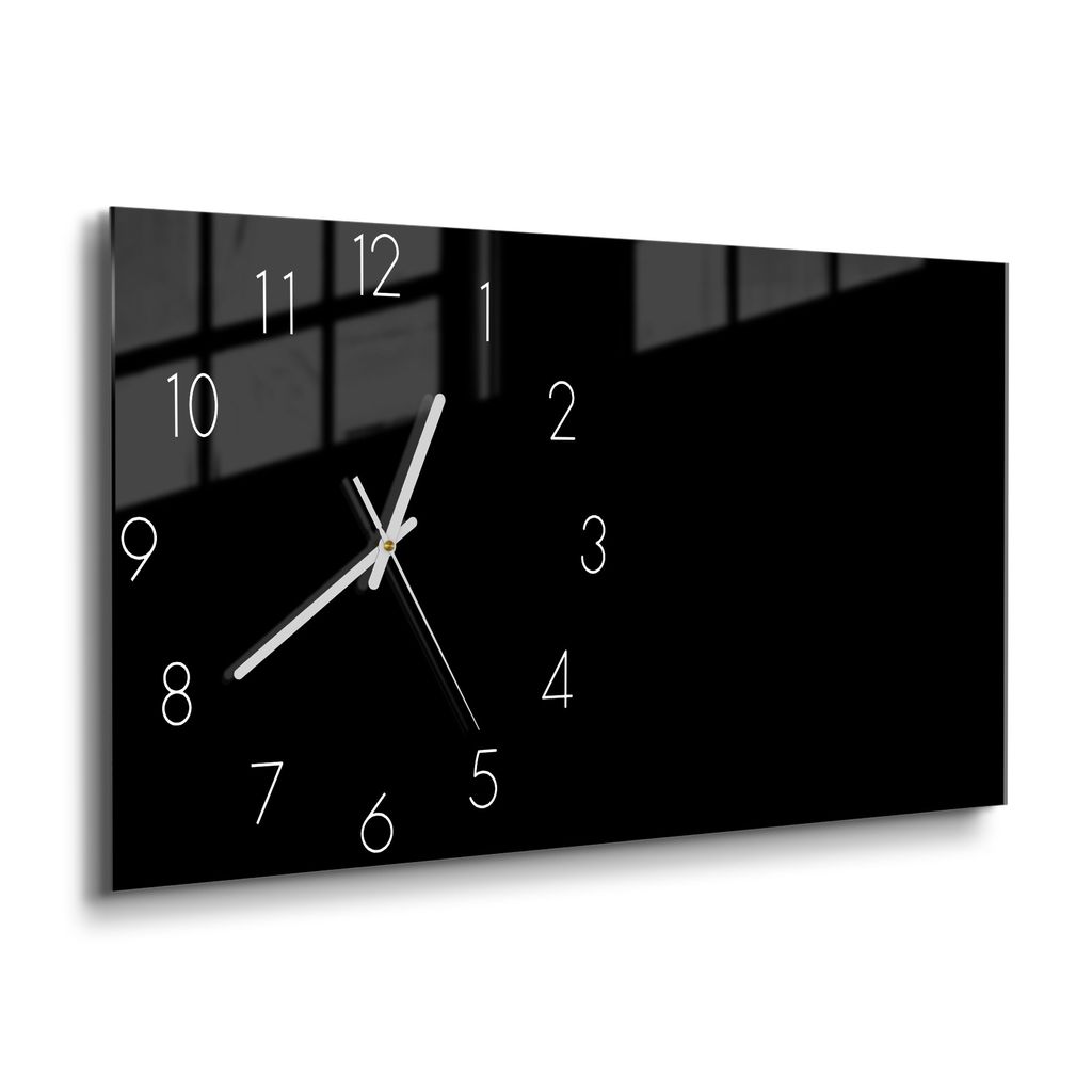 Wanduhr Aus Gehärtetem Glas „Eiffelturm Paris“ – 60x30 Cm Mit Schwarzen Zeigern & Quarzwerk