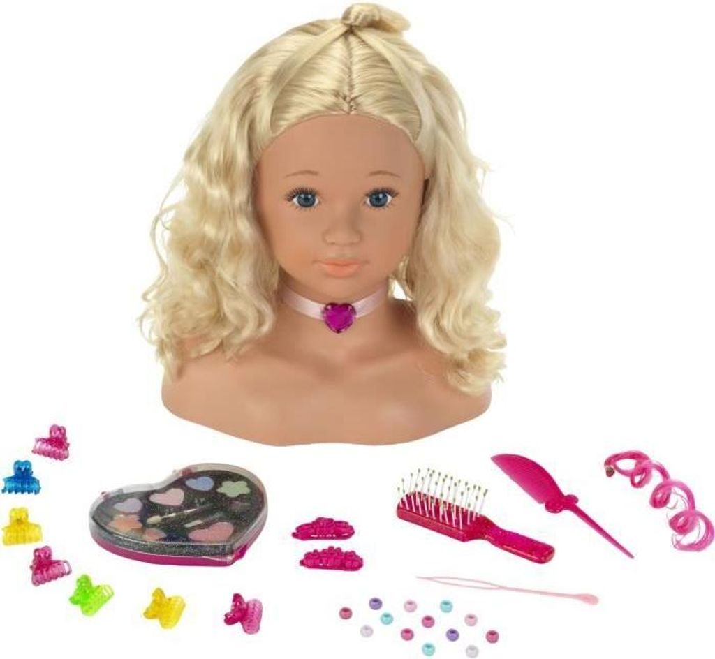 Frisierkopf Sophia Princess Coralie, Blonde Waschbare Haare, Mit Zubehör, KLEIN 5240