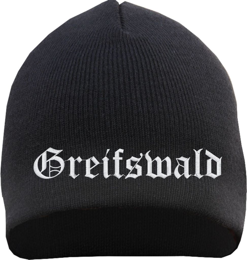 Greifswald Beanie Mütze - Altdeutsch - Bestickt - Produktbild 