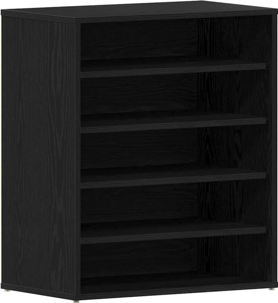Scarpiera Rovere Nero 60x35x70 cm - Mobile Legno High-Stability