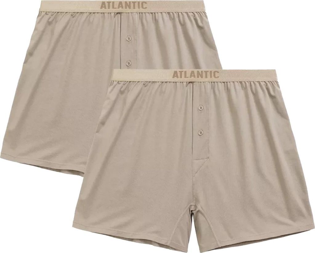 Atlantic Herren Boxershorts 2er Pack - Bequeme, Locker Geschnittene Unterwäsche aus Modal und Pima Baumwolle, Antiallergisch, Basic Kollektion, Be...