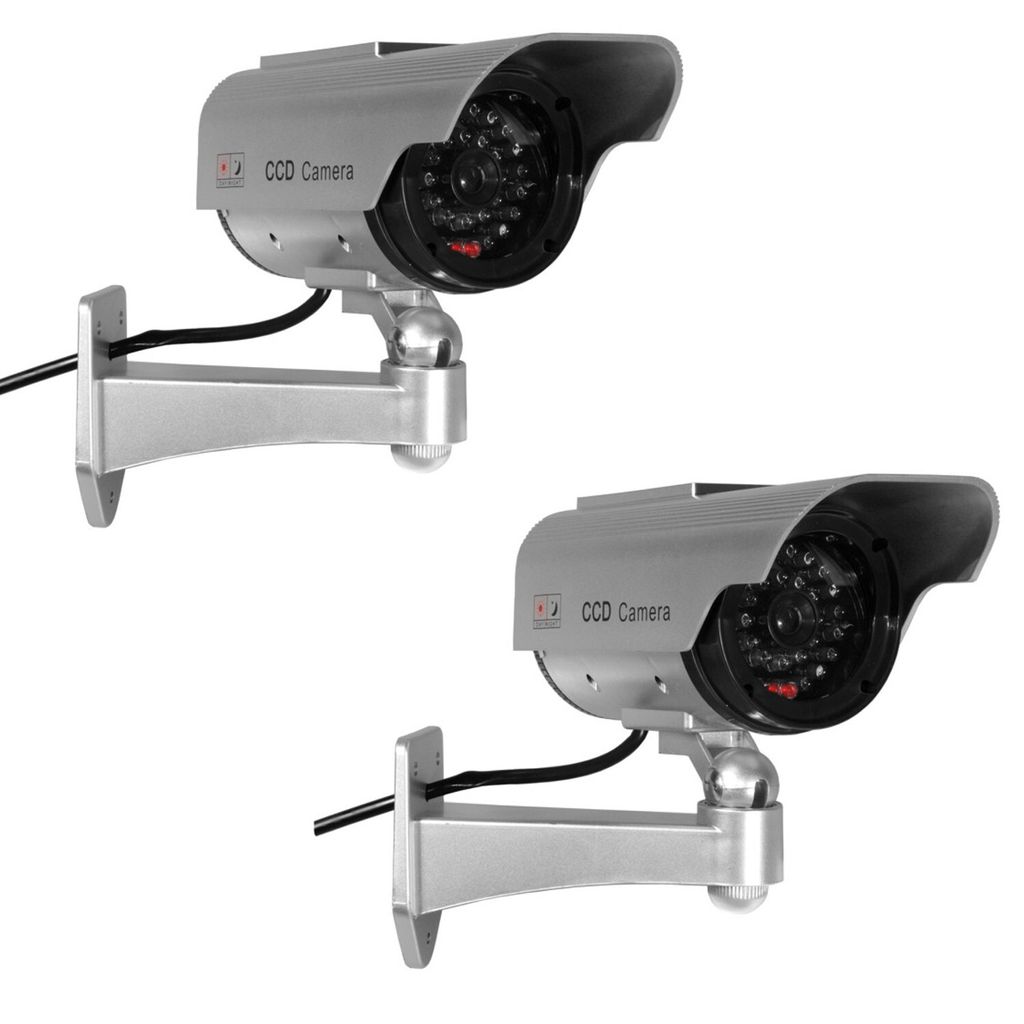 2x caméras solaires factices pour la surveillance CCTV Image du produit 