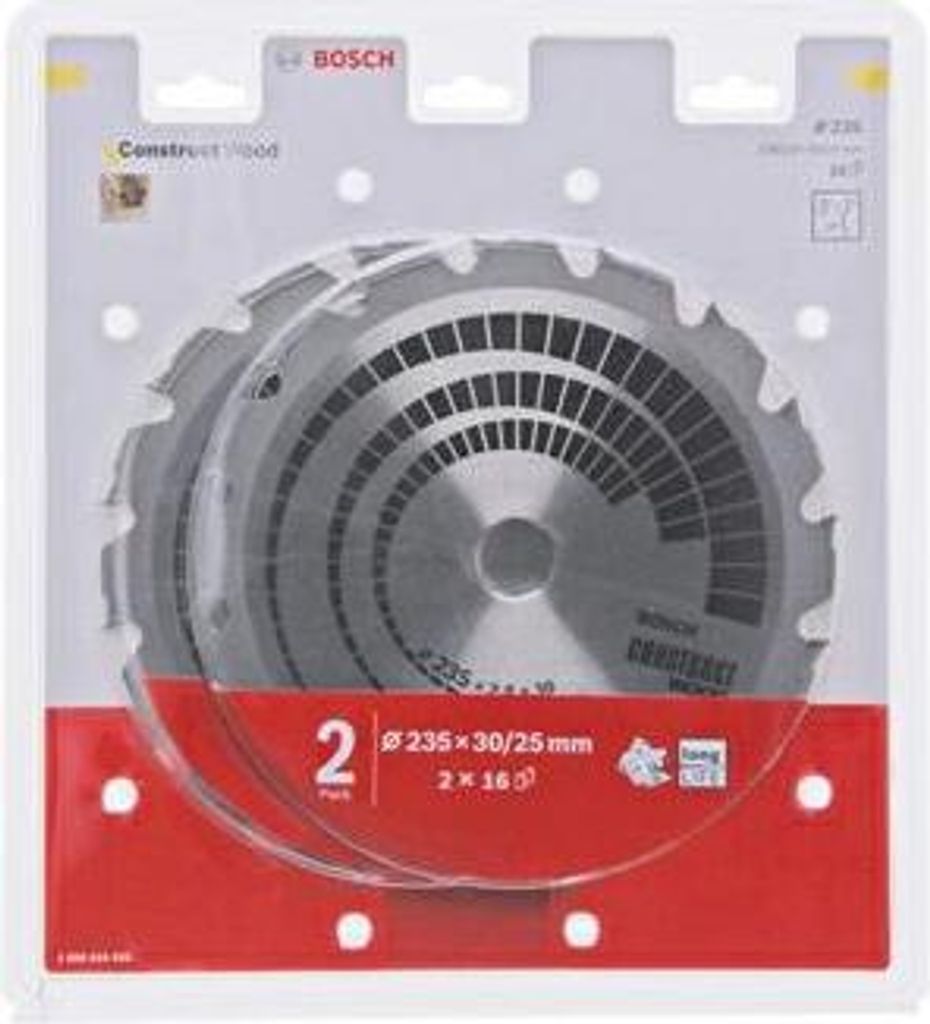 Bosch Piła Tarczowa Dwupak Construct Wood 235X2,8/1,8X30X16Z