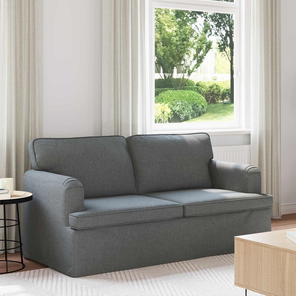 "WINTER SALE"2-Sitzer Sofa Couch 140cm - elegantes Design - Doppelsofa - Lounge Sofa - Dunkelgrau Metall Promotion780608 - Klassische Sofas