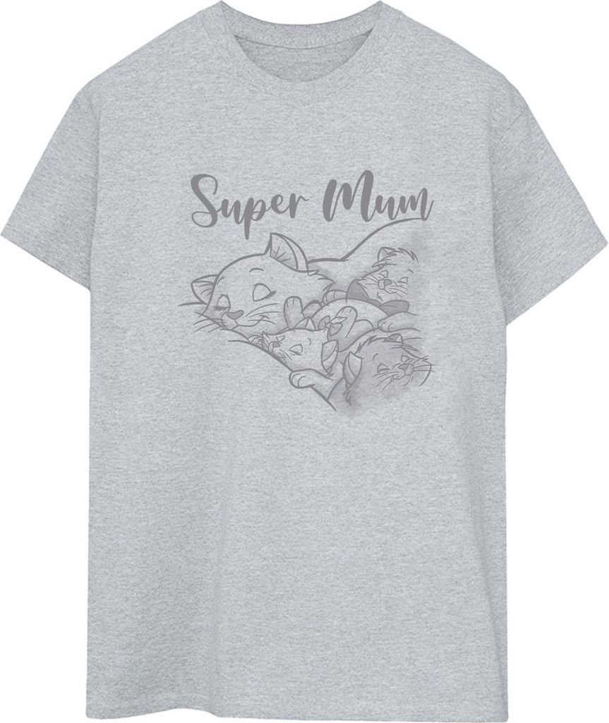 Disney - "The Aristocats Super Mum" T-Shirt für Damen BI18296 (S) (Grau)