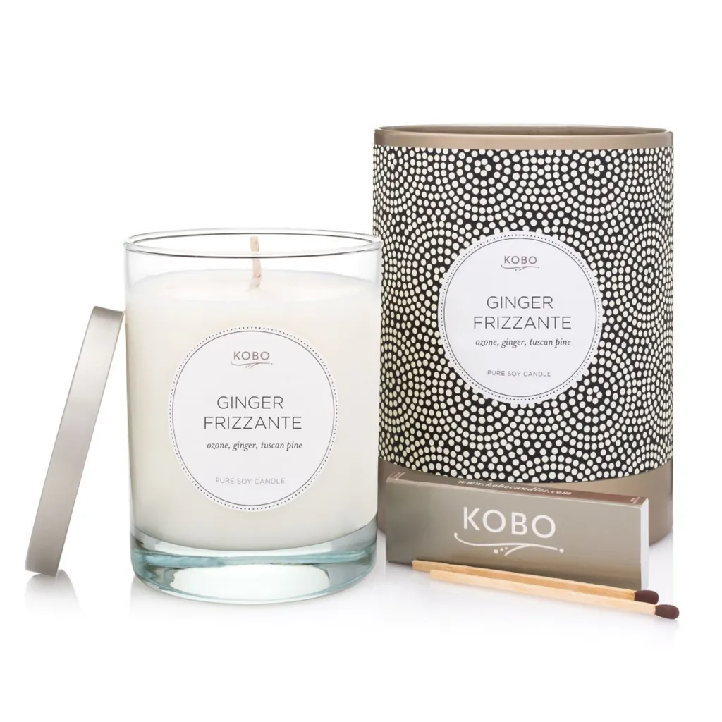 Candela Soia KOBO Ginger Frizzante - Relax e Aromaterapia di Lusso