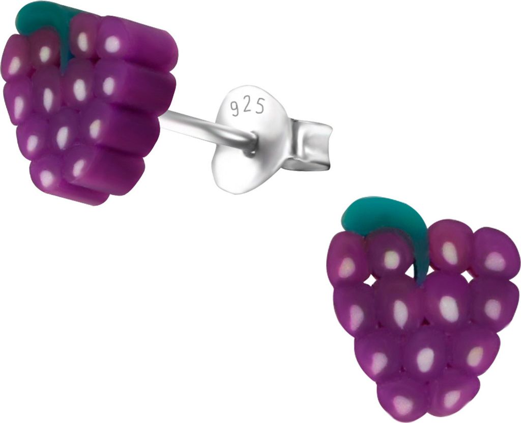 Ohrstecker 925 Sterling Silber mit Weintrauben