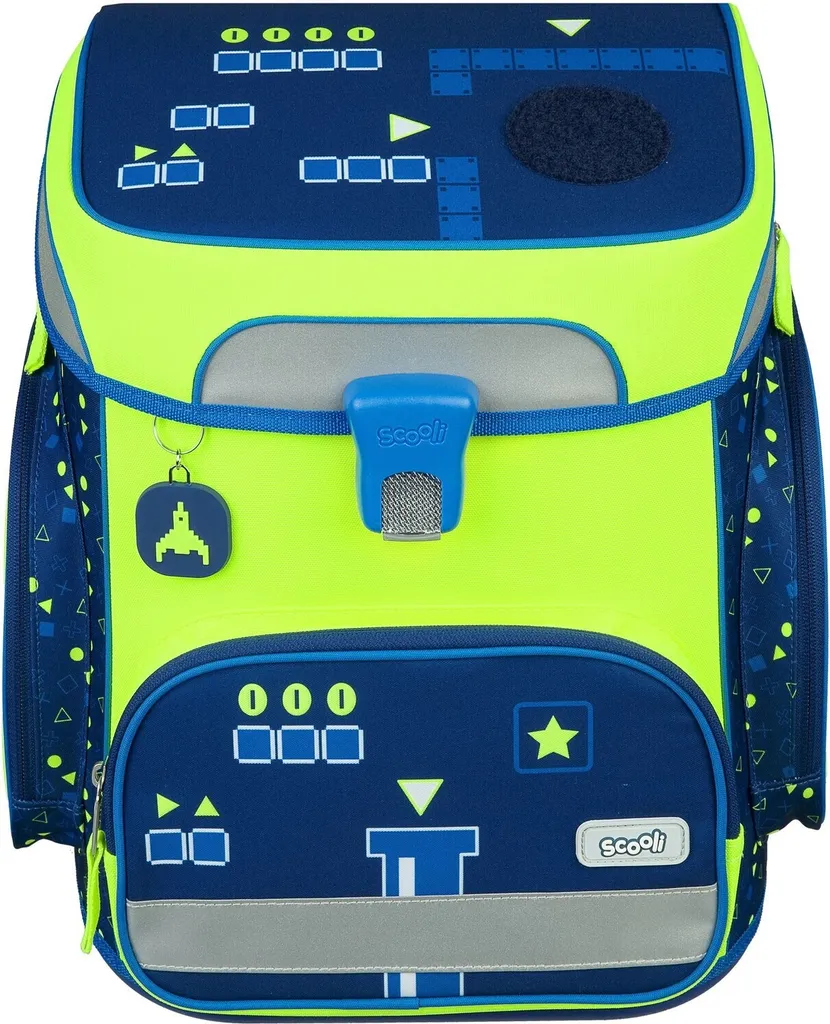 Cartable Scolaire Set de 5 Pièces Scooli EasyFit Glow Jaune Fluorescent