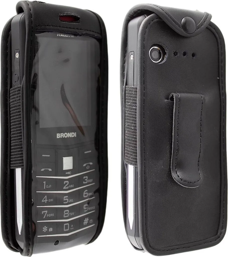 Porta Cellulare da Cintura Brondi Stallion - Vera Pelle con Finestra Display